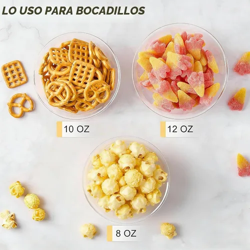 Vista 6 de Cuencos pequeños de plástico transparente de 8 onzas, paquete