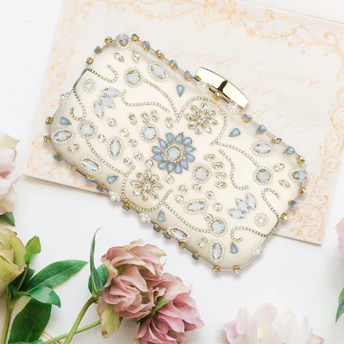 Vista 6 de Tanpell Bolso de noche con cuentas de cristal para mujer