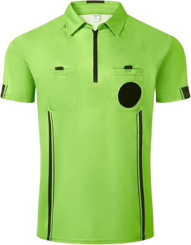 Vista 2 de Soccer Referee Shirt, Football Umpire Jersey, Men Official Ref Uniform