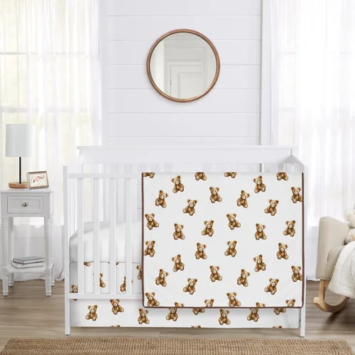 Vista 8 de Sweet Jojo Designs Acuarela dinosaurio dinosaurio bebé niño cuna juego de ropa de cama bebé cuarto manta sábana bajera falda pañal apilador 4p verde