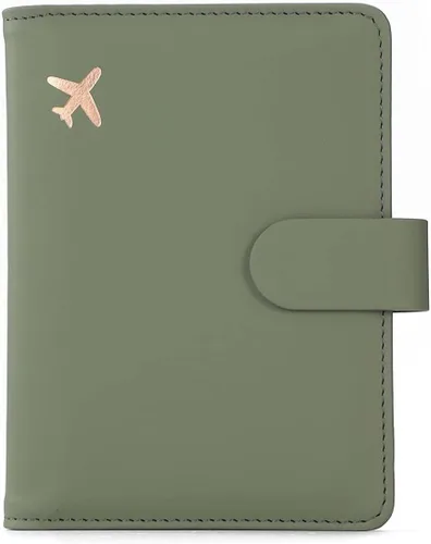 Vista 21 de Melsbrinna Funda de cuero prémium para pasaporte, impermeable, con bloqueo RFID, cartera de viaje con soporte para bolígrafo, bonito libro