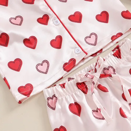 Vista 12 de Conjunto de pijama de manga larga con botones para niña pequeña, conjunto de ropa de dormir