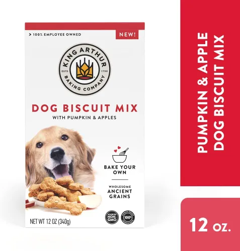 Vista 2 de King Arthur Mezcla de galletas para perros, calabaza y manzana, golosinas caseras para perros, 12 onzas