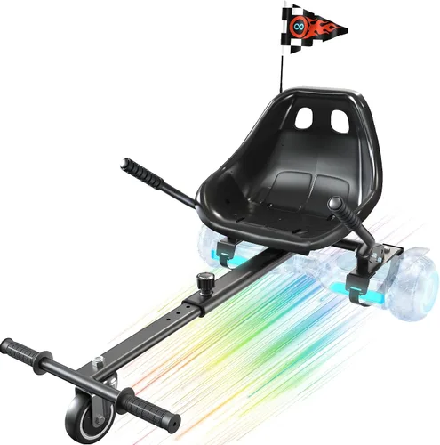 Vista 10 de Awwscooter Hoverboard Seat Attachment for Go-Kart Negro