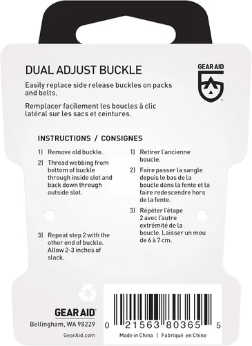 Vista 2 de GEAR AID Kit de hebilla de ajuste doble