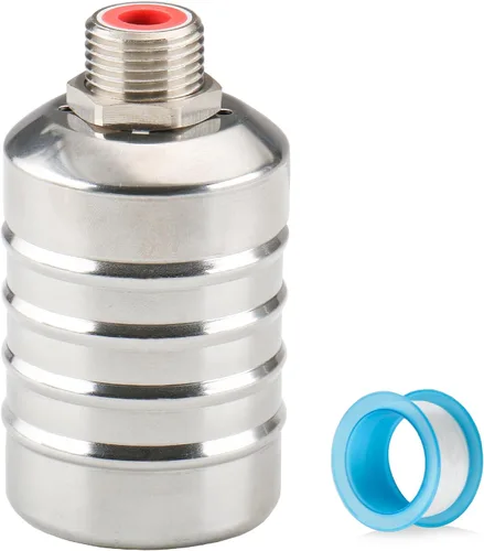 Vista 12 de Baomain Válvula automática de control de nivel de agua, rosca macho de 1/1 pulgada, válvula de flotador de cierre automático, acero inoxidable 304