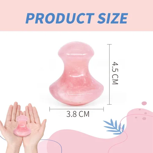 Vista 7 de Seta Gua Sha Natural Cuarzo Rosa Aventurina Gua Sha Hongo Masajeador Facial Piedra para Ojos Cuello Belleza Spa Masaje Relajante Piedra Masaje