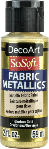Vista 3 de DecoArt SoSoft - Pintura acrílica metálica de tela, 2 onzas, esmeralda