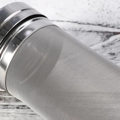 Vista 3 de SHOWERORO Cartucho de filtro de cerveza de acero inoxidable de 12 pulgadas colador de malla para elaboración de vino casero y herramienta
