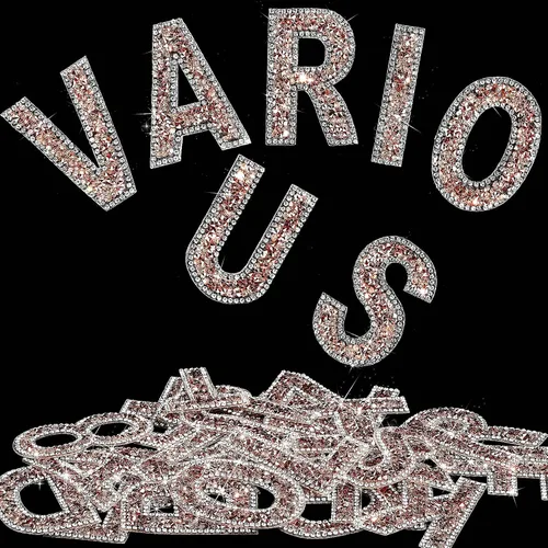 Vista 10 de WILLBOND - 37 piezas de calcomanías de letras con strass grandes, alfabeto de purpurina, número de cristal, calcomanías brillantes autoadhesivas