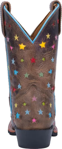 Vista 4 de Dan Post Botas de vestir Starlett con punta cuadrada para niños y niñas, color marrón, Marrón, 1