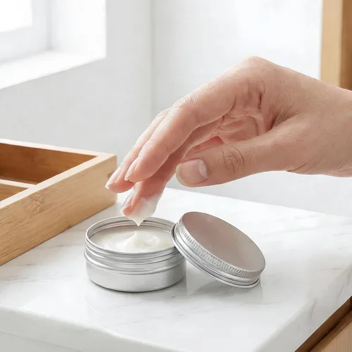 Vista 4 de Verdial 6 latas pequeñas de 0.5 onzas con tapas, tarros de lata recargables de aluminio de 0.0 fl oz, recipiente redondo vacío para bálsamo labial