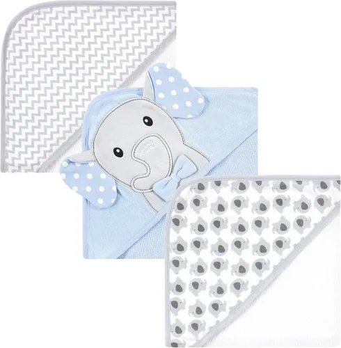 Vista 38 de Hudson Baby Toallas unisex con capucha de algodón para bebé, alfabeto, talla única
