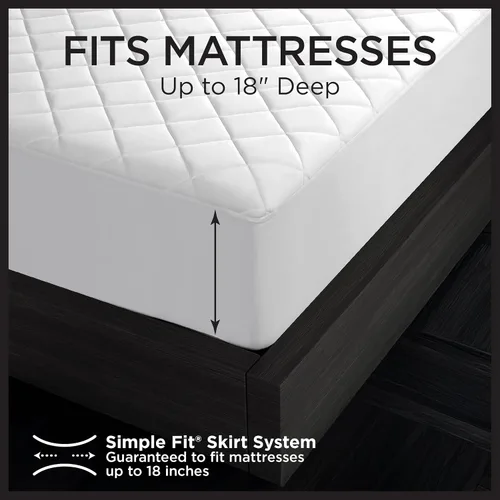 Vista 8 de Protect-A-Bed Essential - Protector de colchón individual, 100% impermeable, protector de colchón de barrera de ácaros del polvo, transpirable