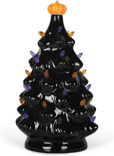Vista 4 de Raz 4019225 Árbol iluminado de Halloween, 11.25 pulgadas, multicolor