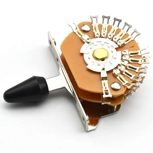 Vista 7 de Guitarra de 5 vías 24 teclas Super interruptor de palanca selector de pastilla Super 4-Pole Double Wafer para guitarras Strat/Tele con punta