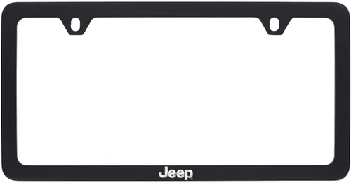 Vista 13 de Jeep Marco para matrícula con estampado UV en rosa Tuscadero y plástico negro plateado