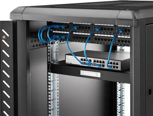 Vista 5 de StarTech - Estante deslizante para teclado de 1U, 19 pulgadas, 55 libras, 22 pulgadas (SLIDESHELFD) Pull-out drawer tray for any 19in server rack