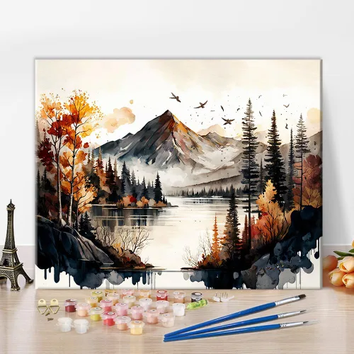Vista 7 de TUMOVO Kits de pintura por números para adultos, diseño de acuarela, para niños, kits de pintura por números, kits de pintura por números, pintura