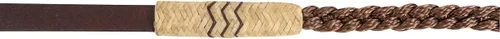 Vista 2 de Cashel Botones trenzados de cuero crudo Cuerda Rein Brown