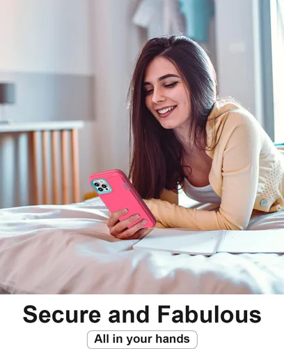 Vista 6 de Funda diseñada para iPhone 11 Pro Max protección resistente 3 en 1 de cuerpo completo con 2 protectores de pantalla, funda protectora resistente