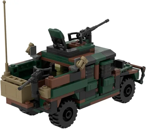Vista 2 de Kit de construcción de vehículos blindados M998A1 de Karoyd Technic, juego de bloques de construcción de la serie militar blindada (355 piezas)