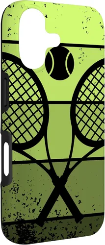Vista 3 de Raqueta de jugador de tenis con cancha de pelota de tenis Vintage Retro Case para iPhone 17