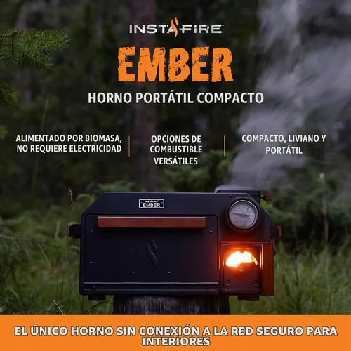 Vista 2 de Horno InstaFire Ember (compacto, fuera de la red, camping, emergencia)