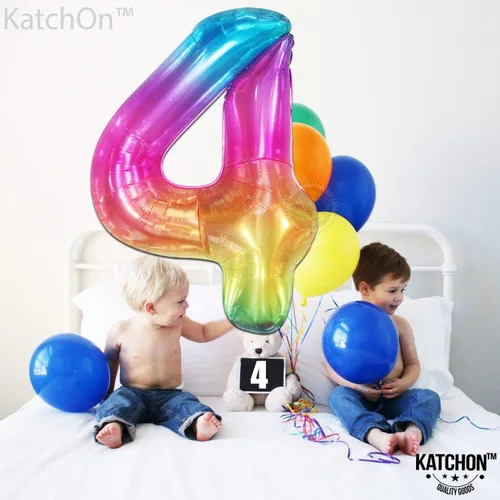 Vista 109 de KatchOn Globo negro del número 1 de 40 pulgadas, globo de feliz cumpleaños Large Mylar Number One Balloon for 1st Birthday Decorations, Foil