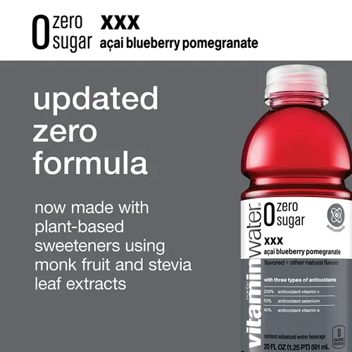 Vista 3 de Gsuila Vitamina Agua ZERO - Agua embotellada con sabor a granada y arándanos y electrolitos, sin azúcar, 20 onzas líquidas