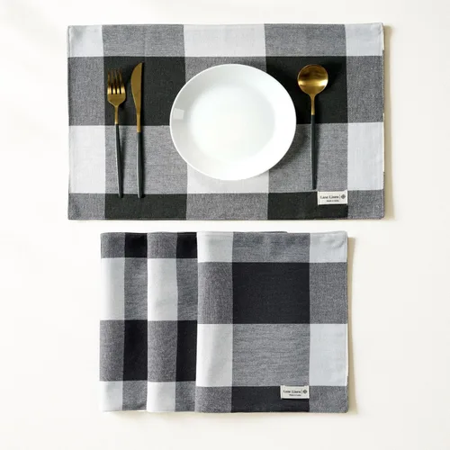 Vista 13 de LANE LINEN Juego de 4 manteles individuales decorativos de algodón de 13 x 19 pulgadas, color beige
