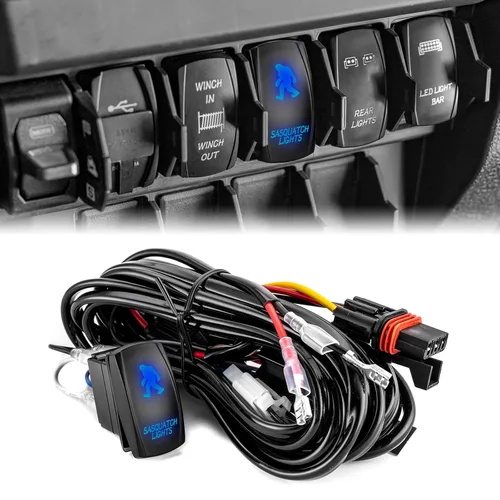 Vista 12 de WeiSen - Kit de arnés de cableado de barra de luz de 300 W para Polaris RZR Ranger General