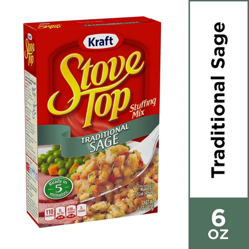 Vista 4 de Stove Top Mezcla de relleno tradicional de salvia (caja de 6 onzas) (paquete de 4)