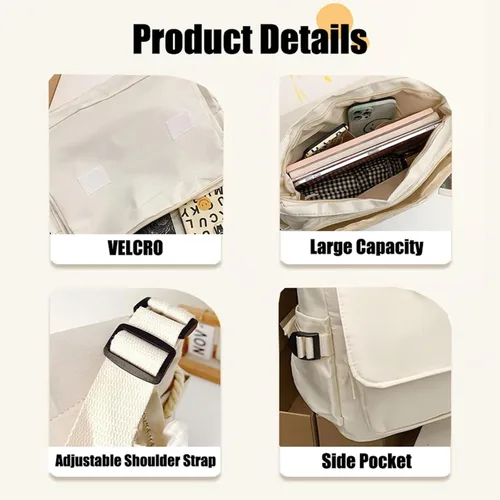 Vista 3 de Game Handbag Crossbody Bag, Cute Single Shoulder Bag, Adult 3D Print Anime Backpack Black-1
