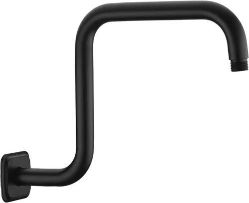 Vista 10 de TRUSTMI Brazo de ducha en forma de S de 13 pulgadas con brida, tubo de acero inoxidable extralarga soporte de cabezal de ducha de repuesto, oro Oro