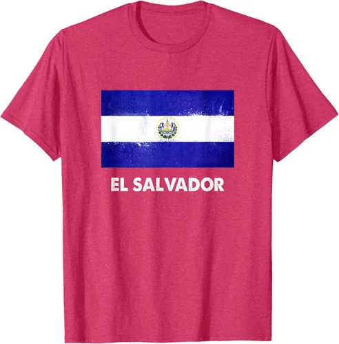 Vista 27 de Camiseta de la bandera de El Salvador Camiseta salvadoreña