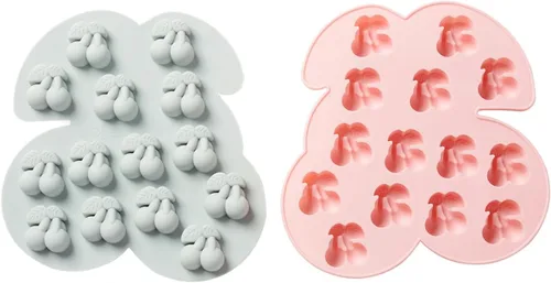 Vista 6 de Verdental 2 moldes de silicona antiadherente para chocolate, malvavisco, gelatina, gomita, bandeja de hielo, jabón, decoración de cupcakes