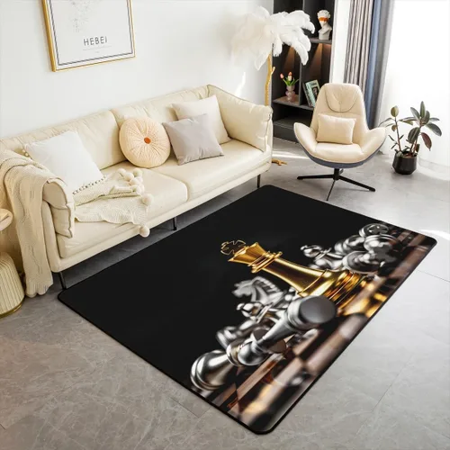 Vista 12 de Alfombras de dinosaurio para sala de estar, dormitorio, alfombra antideslizante de 3 x 5 pies, para niños, mujeres y hombres, blanco y negro