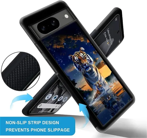 Vista 1532 de Compatible con Google Pixel 4A 5G Mobile Case Creative Acrylic Panel trasero Silicona Protección Grip especialmente diseñado para Google Pixel 4A 5G