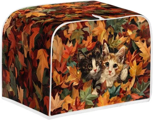 Vista 2 de AFPANQZ Cubiertas de tostadora de arce para gatos 3D, cubiertas de protección para horno, tostadora de pan, cubiertas de protección para tostadora a