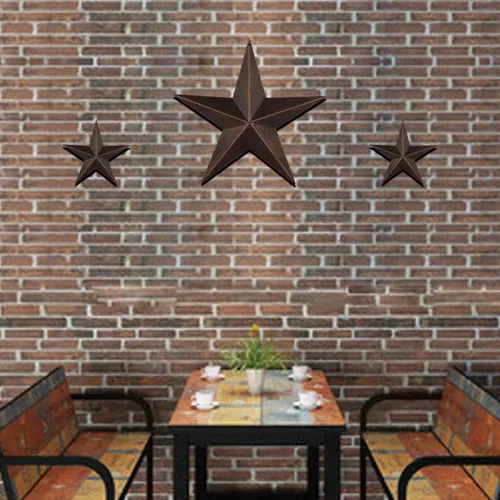 Vista 8 de EBEI Decoración de pared para el hogar de 12 pulgadas con diseño rústico de granero, estrella de metal