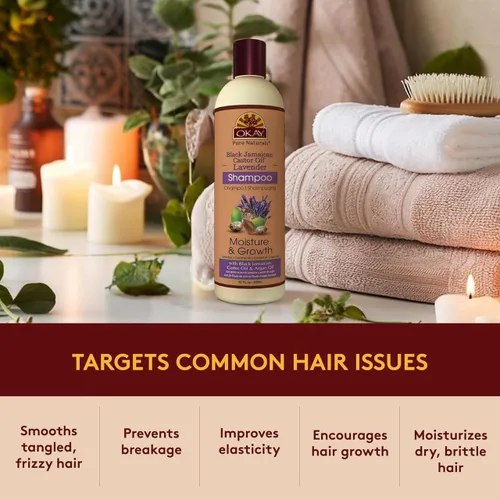Vista 4 de OKAY Champú Jabón Negro Para Todo Tipo De Cabello Y Texturas