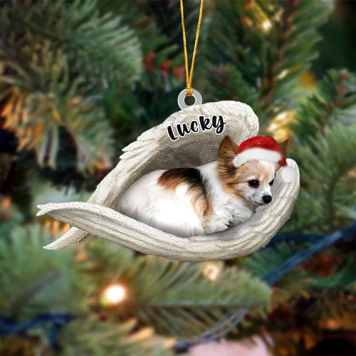 Vista 112 de Ángel durmiente de Afghan Hound para Navidad, adorno personalizado con el nombre del perro, adorno de Navidad personalizado para amantes de perros