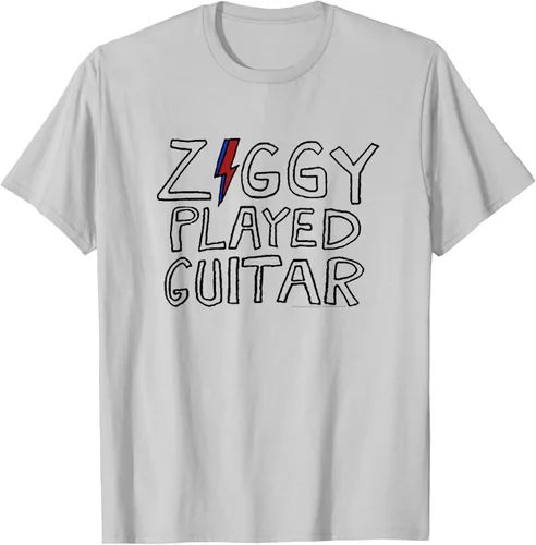 Vista 22 de David Bowie - Ziggy Played Guitar Sketch Lyric Camiseta Blanco