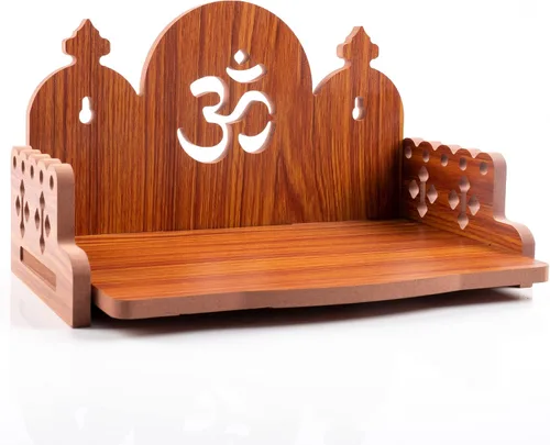 Vista 10 de Mesa colgante de madera para colgar en la pared, estante para almacenamiento y decoración de ídolos para oficina en casa y regalos