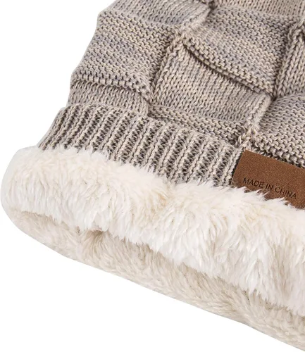 Vista 3 de REDESS Gorro para hombre y mujer gorro de invierno cálido gorro de punto holgado grueso