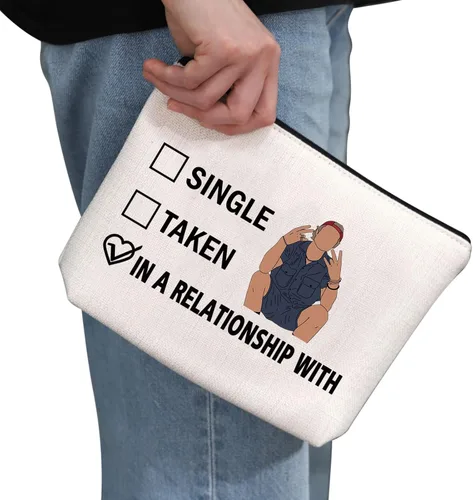 Vista 2 de G2TUP Programa de televisión inspirado regalo Bule maquillaje bolsa R P Fan bolsa de cosméticos R P Merch, Beige