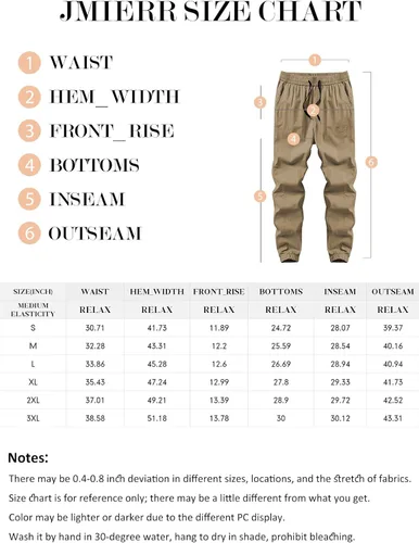Vista 6 de JMIERR Pantalones deportivos casuales para hombre, con cordón elástico en la cintura con letras gráficas, para senderismo, al aire libre, pantalones