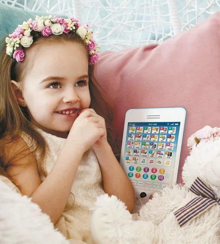 Vista 4 de Juguete de teléfono para niños 6 en 1: juguetes educativos para niños pequeños de 1 a 3 años, tableta de aprendizaje para niños y niñas de 4 años