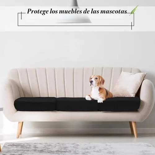 Vista 6 de Newwiee Funda de cojín, para cojín de asiento de sofá o sillón, 8 unidades, elástica, para sofá, muebles de patio y exteriores, de repuesto, suave